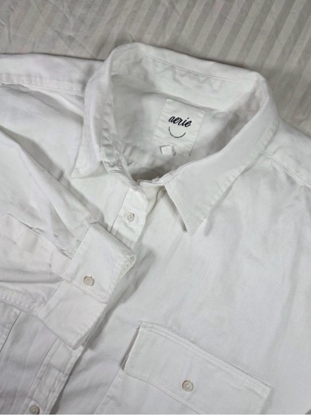 Aerie Women’s White Button-Down Shirt